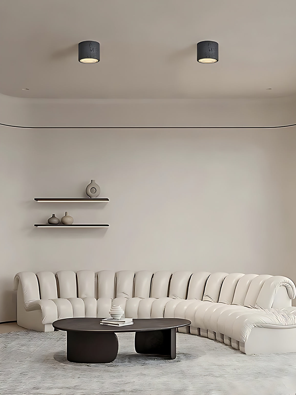 Modern Wabi-Sabi Cylindrical Ceiling Lamp